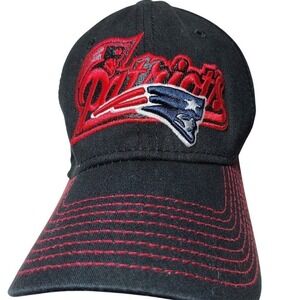 New Era NFL‎ New England Patriots Black Red Baseball Cap Hat 39THIRTY